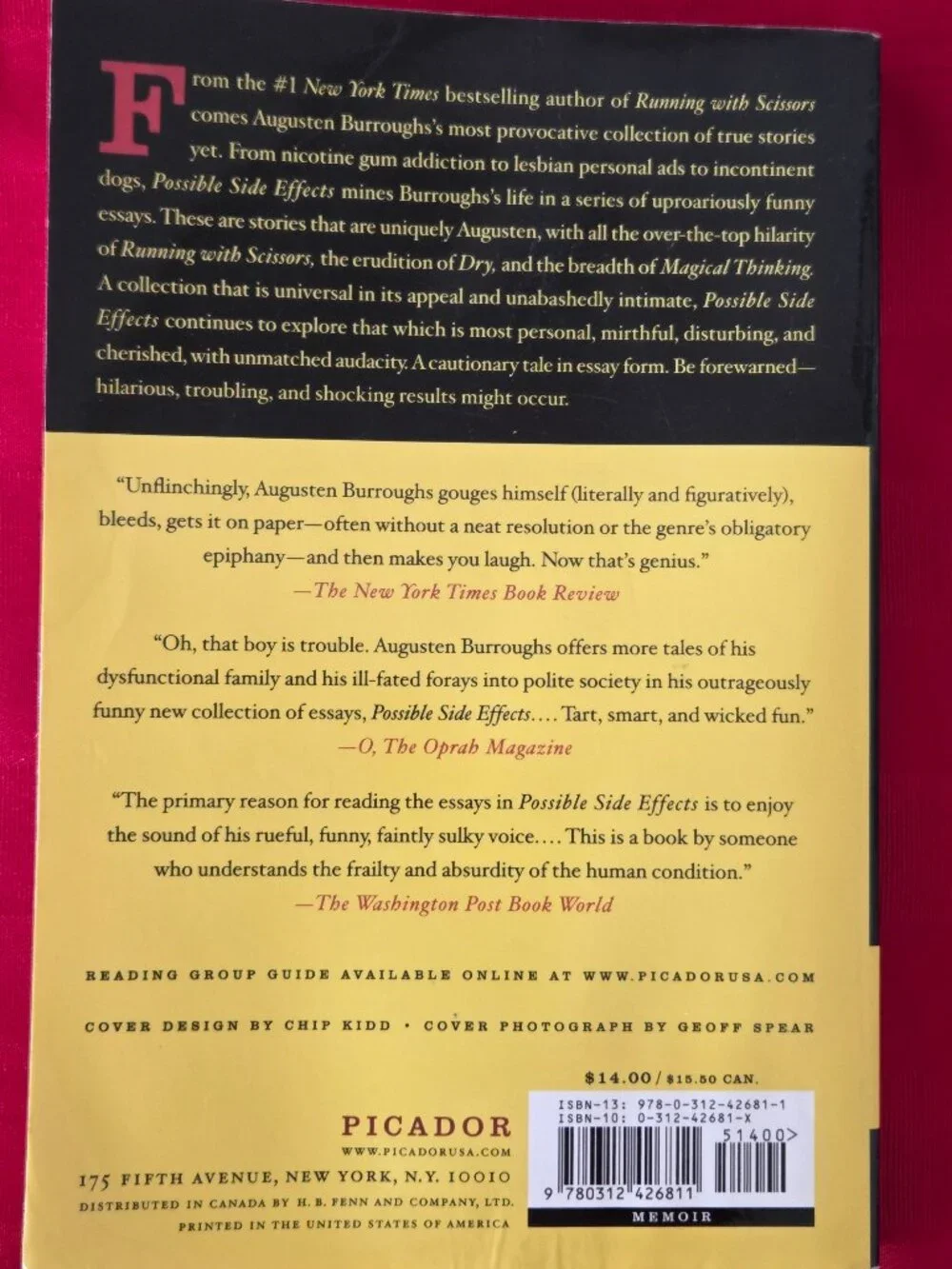 2006, POSSIBLE SIDE EFFECTS BY AUGUSTEN BURROUGHS!!! - Picture 2 of 2